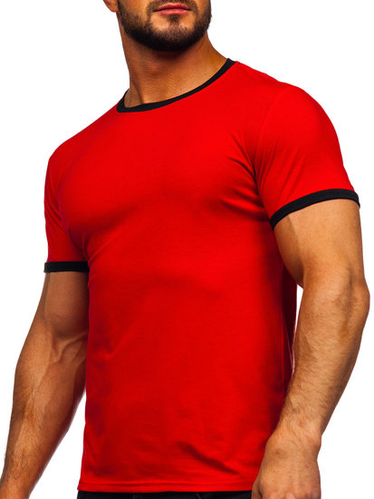 Tee-shirt uni pour homme rouge Bolf 8T83