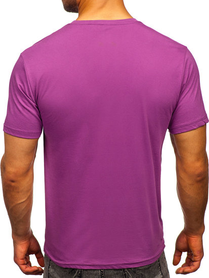 Tee-shirt violet sans imprimé pour homme Bolf 192397 