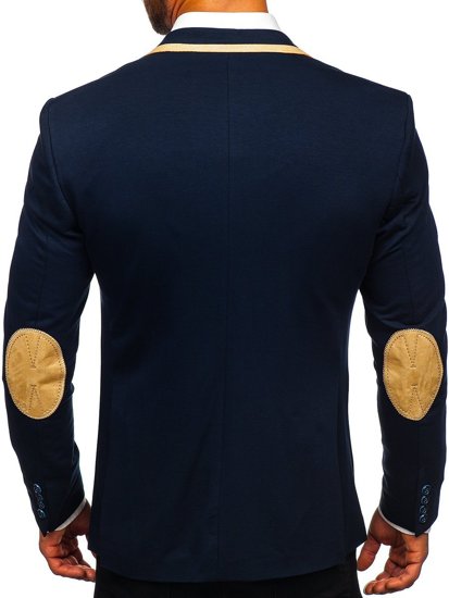 Veste élégante pour homme bleue foncée Bolf 9400