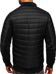 Blouson à mi-saison matelassé pour homme noir Bolf M10012