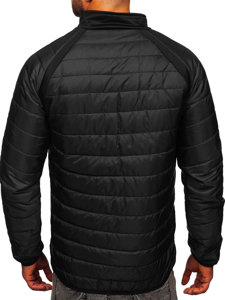 Blouson à mi-saison matelassé pour homme noir Bolf M10015