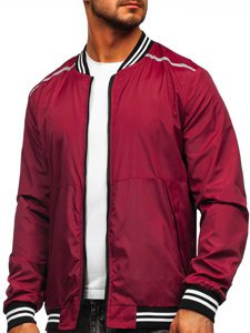 Blouson bomber de transition bordeaux pour homme Bolf M10298