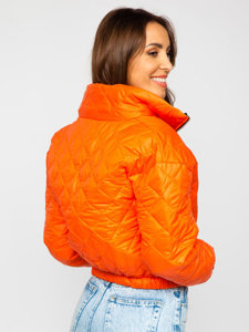 Blouson bomber de transition matelassé pour femme orange Bolf 82622