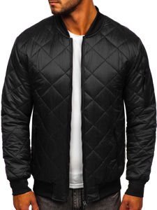 Blouson bomber de transition matelassé pour homme noir Bolf MY-01A