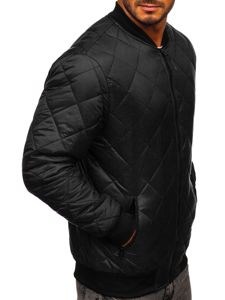 Blouson bomber de transition matelassé pour homme noir Bolf MY-01A