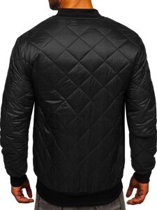 Blouson bomber de transition matelassé pour homme noir Bolf MY-01A