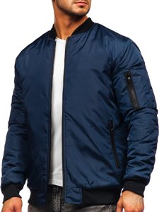 Blouson bomber de transition pour homme bleu foncé Bolf AK95