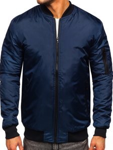 Blouson bomber de transition pour homme bleu foncé Bolf AK95