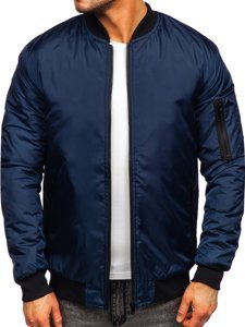 Blouson bomber de transition pour homme bleu foncé Bolf AK95