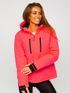 Blouson de sport d'hiver pour femme rose-néon Bolf HH012A