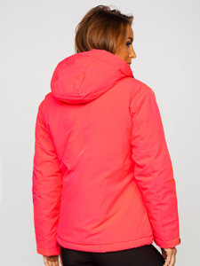 Blouson de sport d'hiver pour femme rose-néon Bolf HH012A