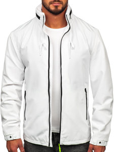 Blouson de transition avec capuche dissimulée pour homme blanc Bolf 5M3105