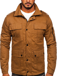 Blouson de transition en coton pour homme camel Bolf 10290