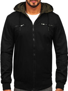 Blouson de transition en coton pour homme noir Bolf 84M3010