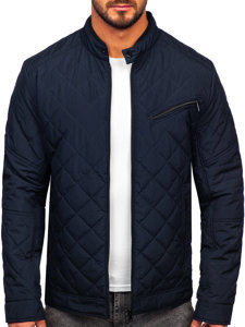 Blouson de transition matelassé pour homme bleu foncé Bolf 22M306