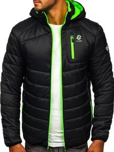 Blouson de transition matelassé pour homme sportif noir Bolf BK031