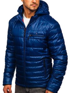 Blouson de transition matelassé sportif pour homme bleu foncé Bolf 2066