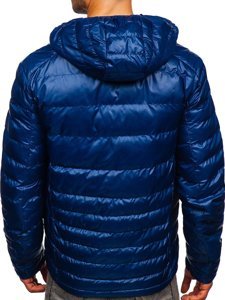 Blouson de transition matelassé sportif pour homme bleu foncé Bolf 2066