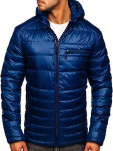 Blouson de transition matelassé sportif pour homme bleu foncé Bolf 2066