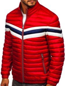 Blouson de transition matelassé sportif pour homme rouge Bolf 6574