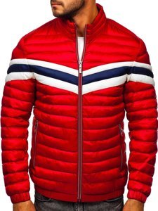 Blouson de transition matelassé sportif pour homme rouge Bolf 6574