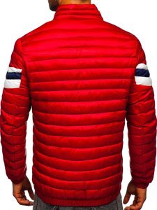 Blouson de transition matelassé sportif pour homme rouge Bolf 6574