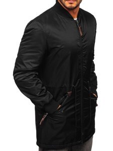 Blouson de transition parka pour homme noir Bolf JK363