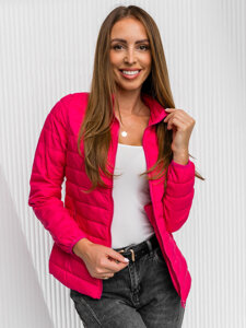 Blouson de transition pour femme rose matelassé Bolf 1141  