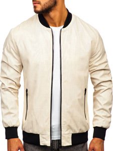 Blouson de transition pour homme bomber beige Bolf 6116