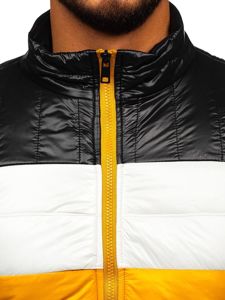 Blouson de transition pour homme matelassé jaune Bolf 6111