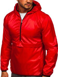 Blouson de transition rouge pour homme sportif à capuche BOLF 5061 