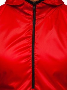 Blouson de transition rouge pour homme sportif à capuche BOLF 5061 