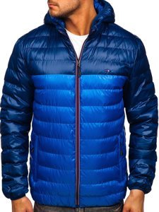 Blouson de transition sportif bleu pour homme Bolf 1908