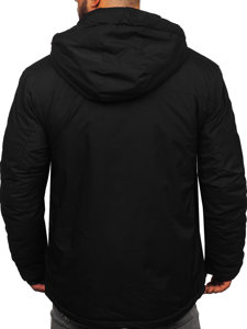 Blouson d'hiver de ski sportif pour homme noir-rouge Bolf 7097