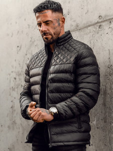 Blouson d'hiver matelassé pour homme noir Bolf 5M515