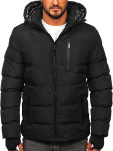 Blouson d'hiver matelassé pour homme noir Bolf 5M756