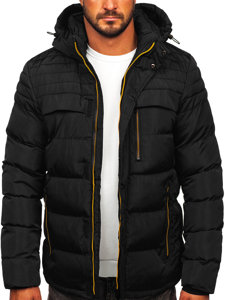 Blouson d'hiver matelassé pour homme noir Bolf 7M806