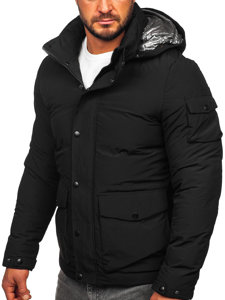 Blouson d'hiver matelassé pour homme noir Bolf 99525