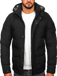 Blouson d'hiver matelassé pour homme noir Bolf 99525