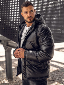 Blouson d'hiver matelassé sportif pour homme noir Bolf EX2125A