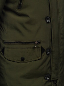 Blouson d'hiver parka pour homme vert Bolf 1795