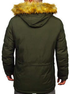 Blouson d'hiver parka pour homme vert Bolf 1795