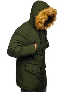 Blouson d'hiver parka pour homme vert Bolf 1795