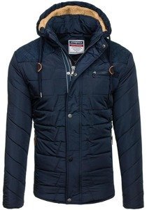 Blouson d'hiver pour homme bleu foncé Bolf 1673