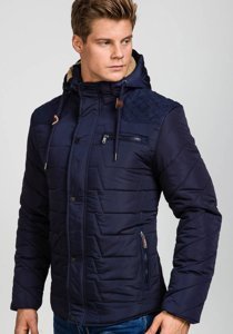 Blouson d'hiver pour homme bleu foncé Bolf 1673