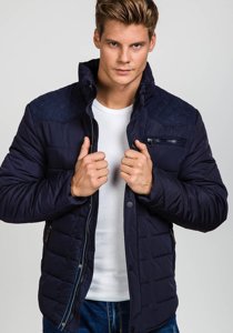 Blouson d'hiver pour homme bleu foncé Bolf 1673