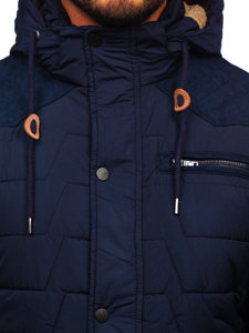 Blouson d'hiver pour homme bleu foncé Bolf 1673