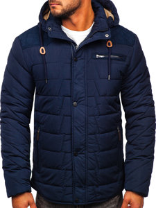 Blouson d'hiver pour homme bleu foncé Bolf 1673