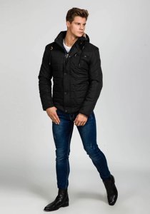 Blouson d'hiver pour homme noir Bolf 1673