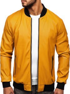 Blouson en cuir pour homme camel Bolf 6125